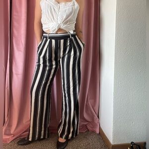 BeBop Black & White Striped Pants